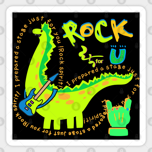 rock spirit, dinosaur Magnet by zzzozzo